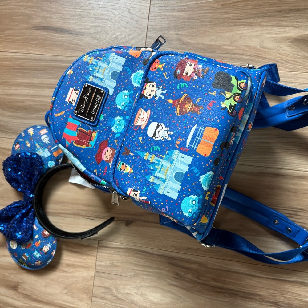 Loungefly DisneyParks Backpack with matching Minnie Ears
